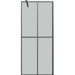Plomberie-vidaXL Écran de douche 80x195 cm Verre trempé foncé Noir