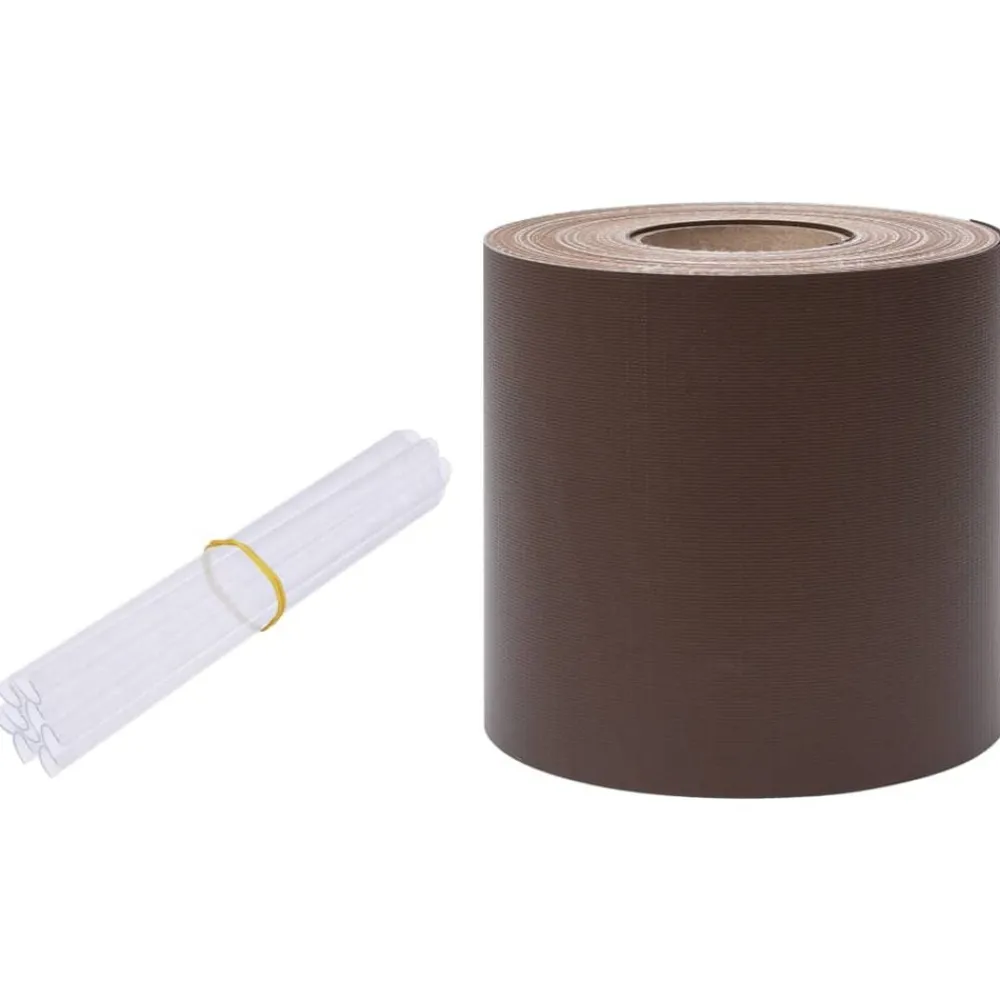 Clôtures & Barrières-vidaXL Écran d'intimité de jardin PVC 35x0,19 m Marron