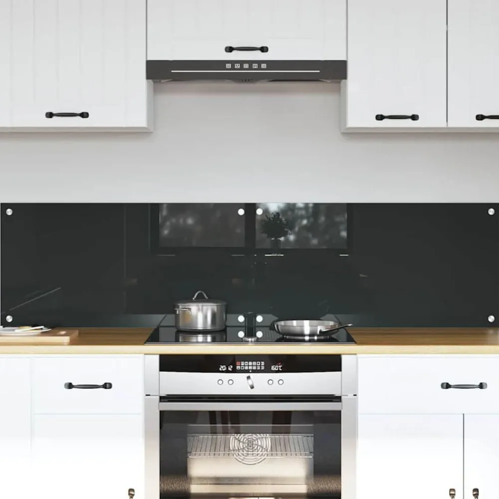 vidaXL Crédence de cuisine 2 pcs 80 x 40 cm verre trempé