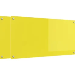Arts De La Table & Arts Culinaires-vidaXL Crédence de cuisine 2 pcs 100 x 50 cm verre trempé Jaune
