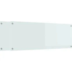 Arts De La Table & Arts Culinaires-vidaXL Crédence de cuisine 2 pcs 110 x 40 cm verre trempé Blanc