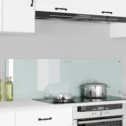 Arts De La Table & Arts Culinaires-vidaXL Crédence de cuisine 2 pcs Blanc 70 x 40 cm verre trempé Lait