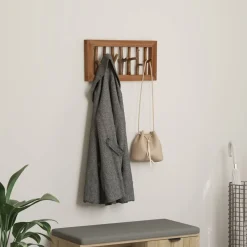 vidaXL Crochet pour Manteau Naturel 50 x 10 x 25 cm