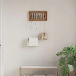vidaXL Crochet pour Manteau Naturel 50 x 10 x 25 cm