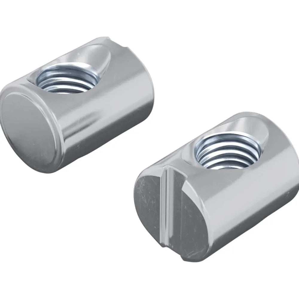 Accessoires De Quincaillerie-vidaXL Écrou de baril 2 pcs Argenté M6 x 13 mm Fer