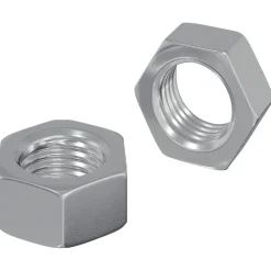 vidaXL Écrou Hexagonal 2 pcs Argenté M6 Métал