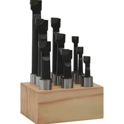 vidaXL Cutters de perçage 9 pcs 12 mm à base de bois