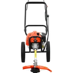 Accessoires D'Outils-vidaXL Débroussailleuse avec roues orange 52 cc 1,45 kW