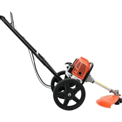 Accessoires D'Outils-vidaXL Débroussailleuse avec roues orange 52 cc 1,45 kW