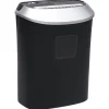 Fournitures De Bureau-vidaXL Déchiqueteuse de papier 10 feuilles à coupe transversale Noir