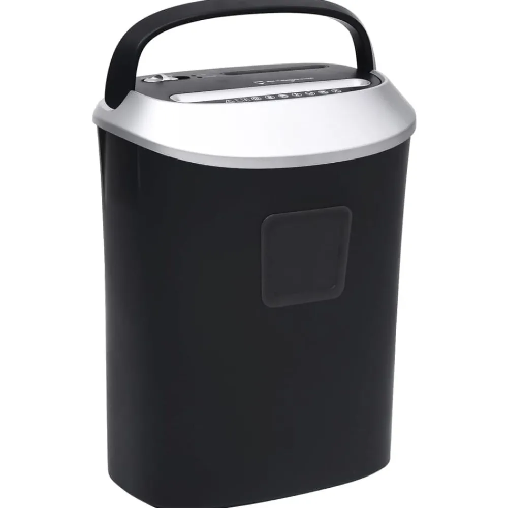 Fournitures De Bureau-vidaXL Déchiqueteuse de papier 10 feuilles à coupe transversale Noir