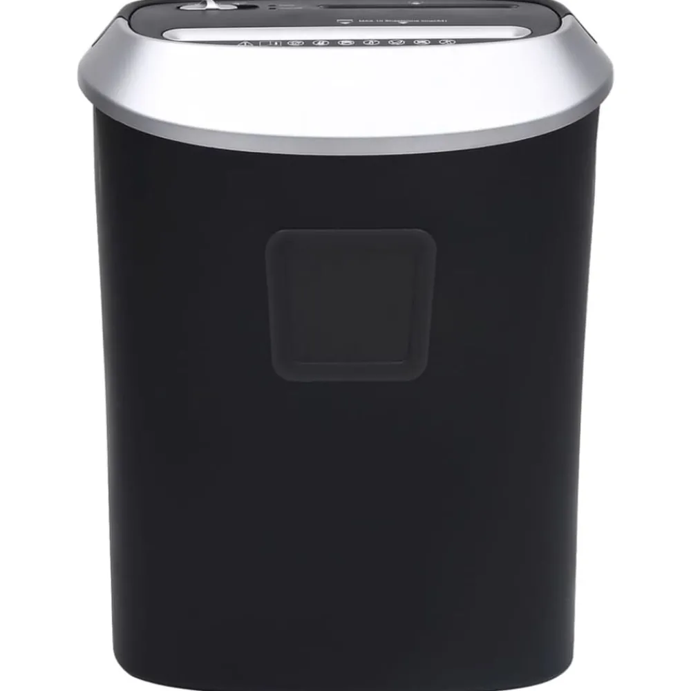 Fournitures De Bureau-vidaXL Déchiqueteuse de papier 10 feuilles à coupe transversale Noir