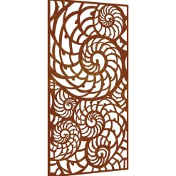 vidaXL Décoration murale de jardin 105x55 cm acier corten design coque