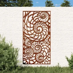 vidaXL Décoration murale de jardin 105x55 cm acier corten design coque