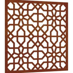 vidaXL Décoration murale jardin 55x55 cm acier corten design mauresque