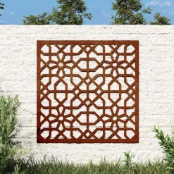 vidaXL Décoration murale jardin 55x55 cm acier corten design mauresque