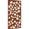 Décorations-vidaXL Décoration murale jardin 105x55 cm acier corten design feuille