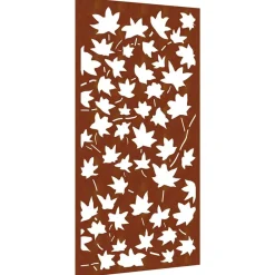 Décorations-vidaXL Décoration murale jardin 105x55 cm acier corten design feuille