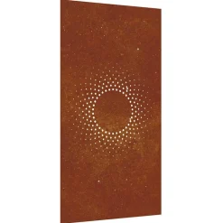 vidaXL Décoration murale jardin 105x55cm acier corten design du soleil