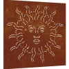 Décorations-vidaXL Décoration murale jardin 55x55 cm acier corten design du soleil