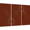 vidaXL Décorations murales jardin 3 pcs 105x55 cm design du soleil