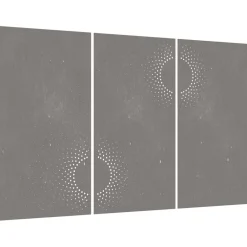 vidaXL Décorations murales jardin 3 pcs 105x55 cm design du soleil