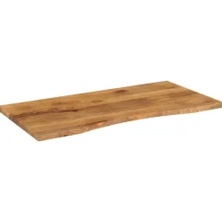 Accessoires Pour Tables-vidaXL Dessus de bureau avec courbe 110x50x2,5 cm manguier massif brut