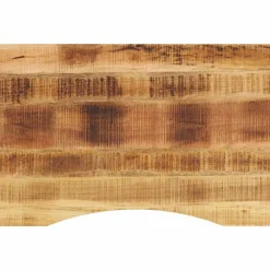 vidaXL Dessus de bureau avec courbe 100x50x2,5 cm manguier massif brut