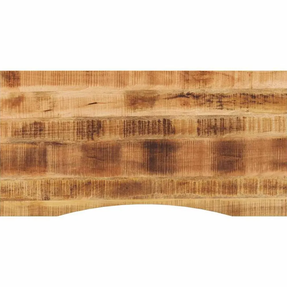 vidaXL Dessus de bureau avec courbe 120x50x2,5 cm manguier massif brut
