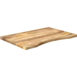 Accessoires Pour Tables-vidaXL Dessus de bureau avec courbe 80x60x2,5 cm manguier massif brut
