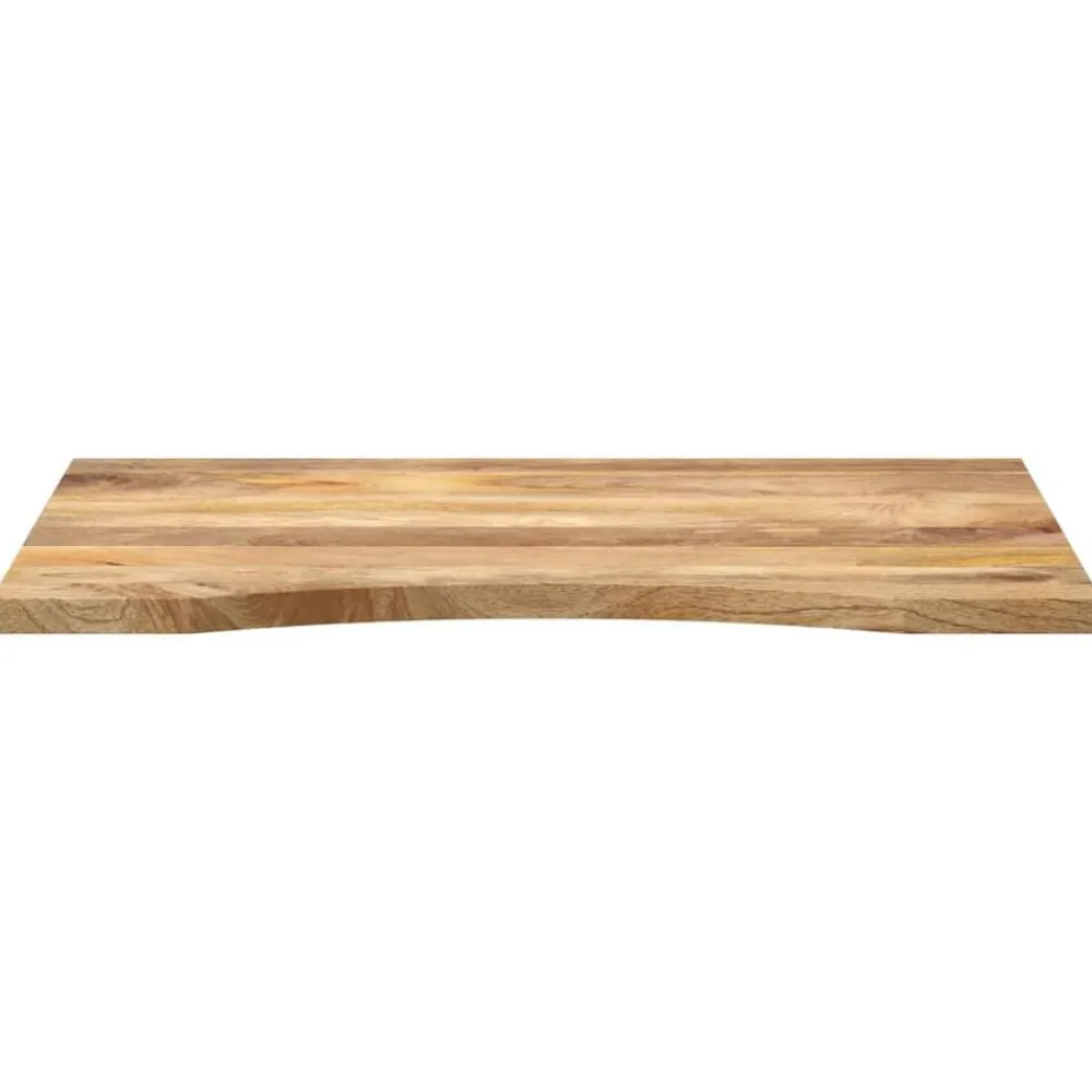 vidaXL Dessus de bureau avec courbe 100x60x2,5 cm manguier massif brut