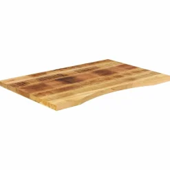 Accessoires Pour Tables-vidaXL Dessus de bureau avec courbe 80x60x2,5 cm manguier massif brut