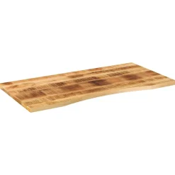 Accessoires Pour Tables-vidaXL Dessus de bureau avec courbe 110x60x2,5 cm manguier massif brut