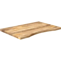 vidaXL Dessus de bureau avec courbe 100x50x2,5 cm manguier massif brut
