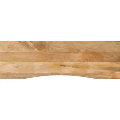 vidaXL Dessus de bureau avec courbe 160x50x2,5 cm manguier massif brut