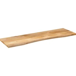 vidaXL Dessus de bureau avec courbe 160x50x2,5 cm manguier massif brut
