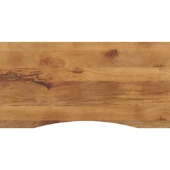 vidaXL Dessus de bureau avec courbe 120x50x2,5 cm manguier massif brut