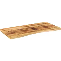 vidaXL Dessus de bureau avec courbe 120x60x2,5 cm manguier massif brut
