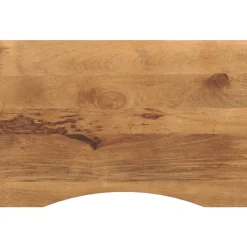 vidaXL Dessus de bureau avec courbe 90x60x2,5 cm manguier massif brut