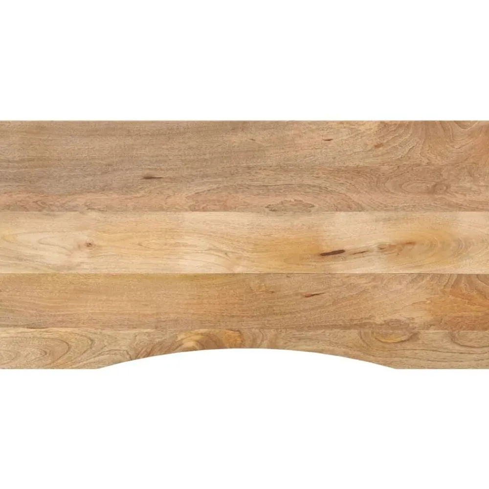 vidaXL Dessus de bureau avec courbe 140x50x2,5 cm manguier massif brut