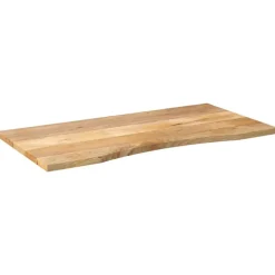 vidaXL Dessus de bureau avec courbe 140x50x2,5 cm manguier massif brut
