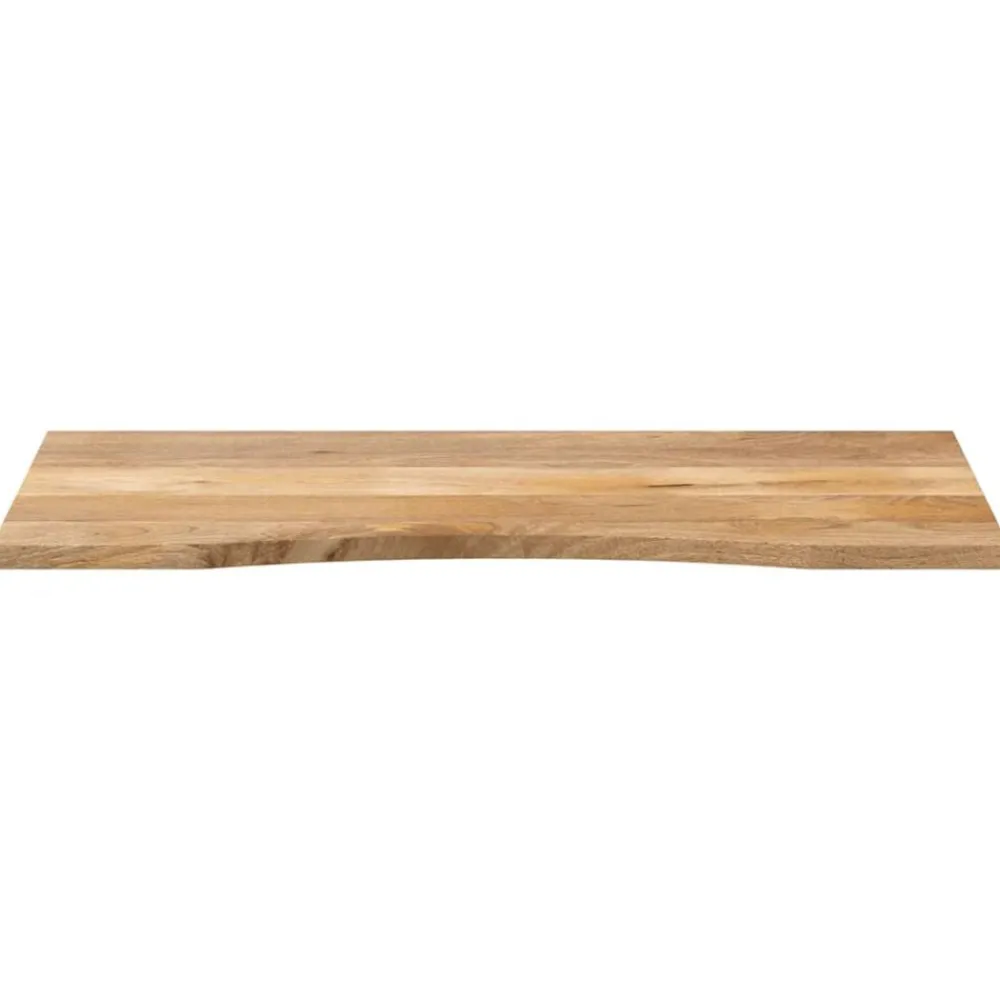 vidaXL Dessus de bureau avec courbe 140x50x2,5 cm manguier massif brut