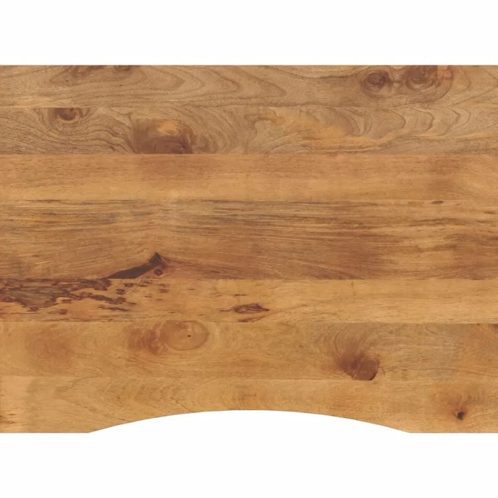 vidaXL Dessus de bureau avec courbe 100x80x2,5 cm manguier massif brut