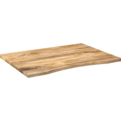 Accessoires Pour Tables-vidaXL Dessus de bureau avec courbe 100x80x2,5 cm manguier massif brut