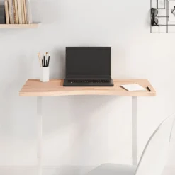 Accessoires Pour Meubles De Bureau-vidaXL Dessus de bureau 80x(36-40)x2,5 cm bois massif de hêtre Naturel