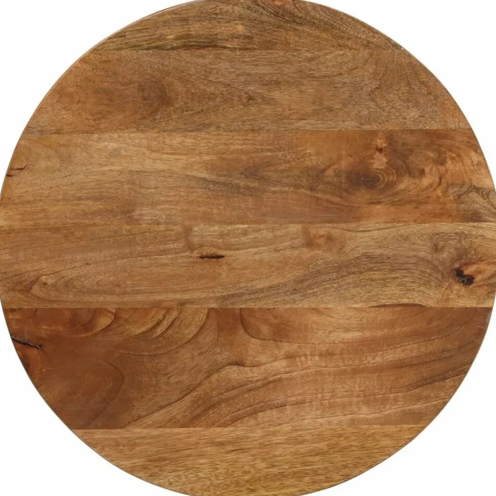 Accessoires Pour Tables-vidaXL Dessus de table Ø 40x3,8 cm rond bois de manguier massif Bois de manguier (finition chêne)