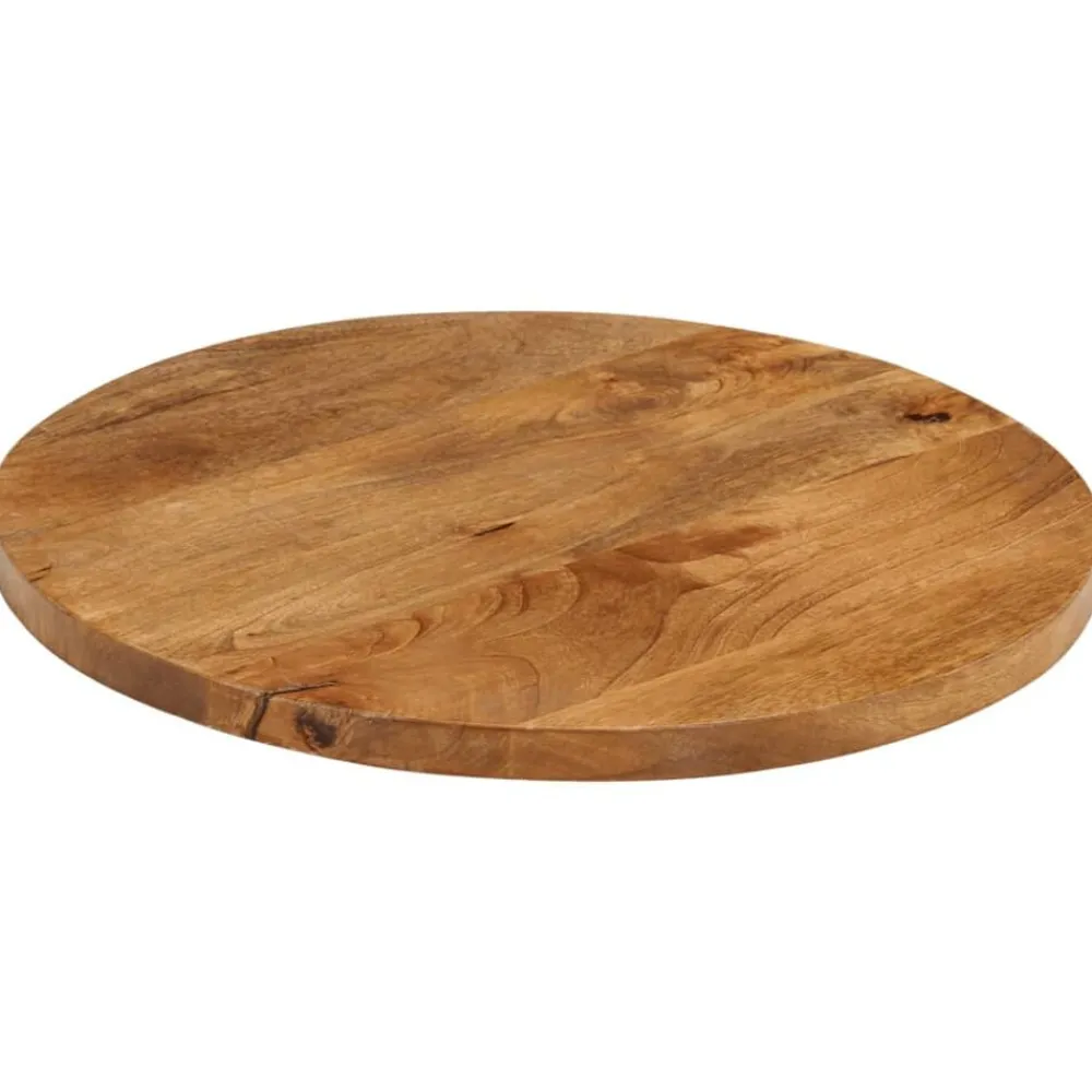 Accessoires Pour Tables-vidaXL Dessus de table Ø 40x3,8 cm rond bois de manguier massif Bois de manguier (finition chêne)