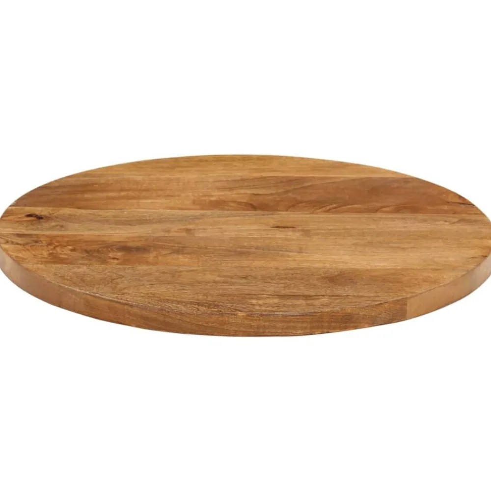 Accessoires Pour Tables-vidaXL Dessus de table Ø 40x3,8 cm rond bois de manguier massif Bois de manguier (finition chêne)