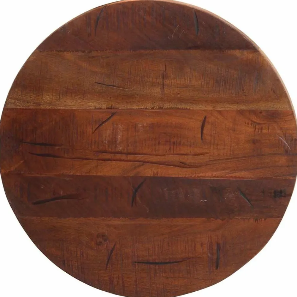 vidaXL Dessus de table Ø 40x3,8 cm rond bois massif de récupération