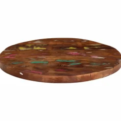 vidaXL Dessus de table Ø 40x3,8 cm rond bois massif de récupération